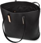 Klasická dámská kabelka shopper bag elegantní taška přes rameno - černá - 4