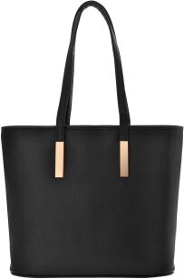 Klasická dámská kabelka shopper bag elegantní taška loďka přes rameno - černá
