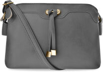 Klasické listonoška s dlouhým popruhem dvoukomorová taška s přivěškemm - 6