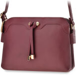 Klasické listonoška s dlouhým popruhem dvoukomorová taška s přivěškemm - 8