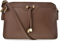 Klasické listonoška s dlouhým popruhem dvoukomorová taška s přivěškemm - 5