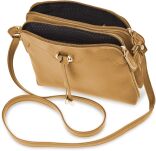 Klasické listonoška s dlouhým popruhem dvoukomorová taška s přivěškemm - 21