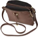 Klasické listonoška s dlouhým popruhem dvoukomorová taška s přivěškemm - 23