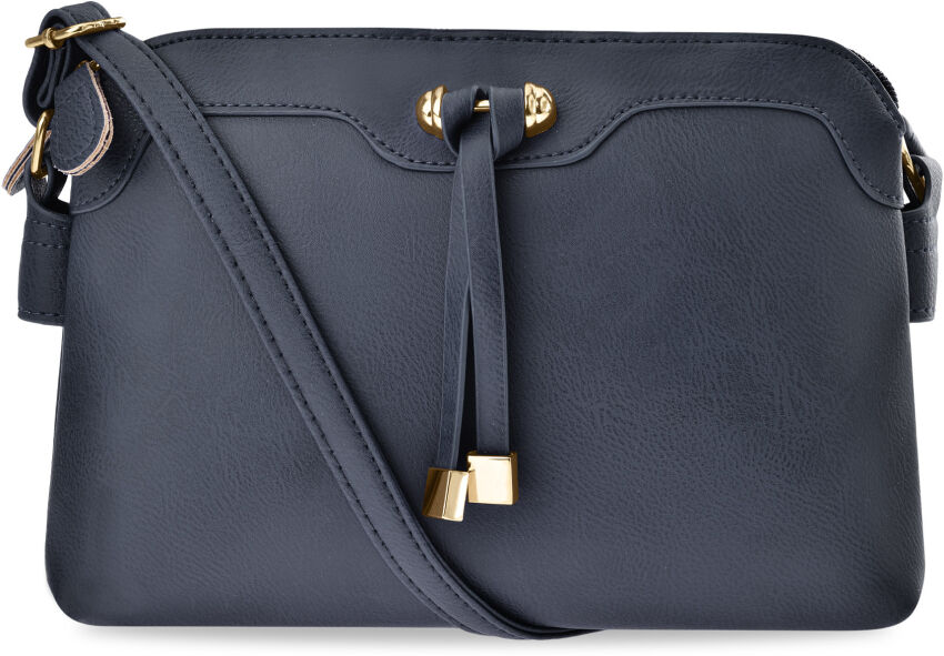 Klasické listonoška s dlouhým popruhem dvoukomorová taška s přivěškemm