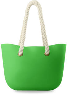 Lehká silikonová kabelka ideálí na pláž, nákupy, shopper bag různé barvy zelená