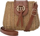 Monnari pletená dámská kabelka listonoška kufr elegantní košík - camel - 5