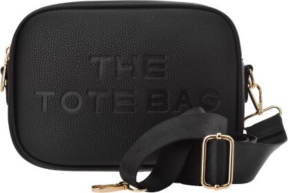 Dámská kabelka crossbody z eko kůže s nastavitelným popruhem, dvě komory - černá
