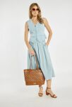 Monnari dámská shopper kabelka velká pletená taška aktovka - hnědá - 5