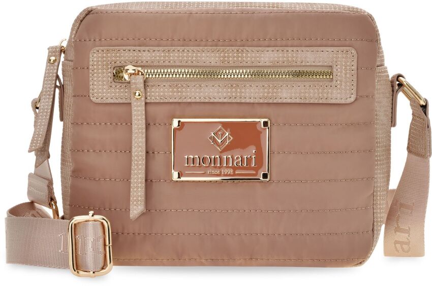 Monnari jednokomorová dámská kabelka měkká prošívaná taška přes rameno - růžová