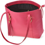 Klasická městská taška s přivěškem boho dámská shopperka přes rameno loďka a4 - 11