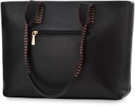 Monnari velká tříkomorová taška shopper velká aktovka lodička na rameno - černá - 3