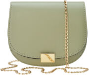 Elegantní půlkruhová crossbody kabelka listonoška – olivová - 4