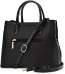 Monnari dámská elegantní kabelka pevná kufříková taška s logem - černá - 3