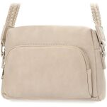 Dámská kabelka přes rameno s crossbody popruhem, ekologická kůže - béžová - 6