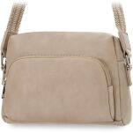 Dámská kabelka přes rameno s crossbody popruhem, ekologická kůže - béžová - 5