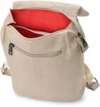 Dámský stylový kožený městský batůžek premium - béžový - 4