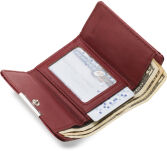 Malá elegantní portmonka lakovaná dámská peněženka - černá - 4