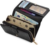 Dámská peněženka s klopou Monnari peněženka na zip a druk - černá - 3