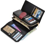 Dámská peněženka s klopou Monnari peněženka na zip a druk - černá - 2