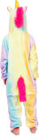 Dětský overal kigurumi onesie pyžamo kostým – neonový duhový jednorožec - 3