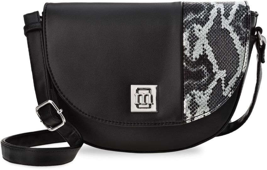 Dámská kabelka Monnari půlkulatá crossbody taška přes rameno – černá