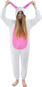 Kigurumi pyžamo overal kostým s kapucí – králík