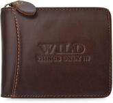 Kožená německá pánská peněženka se zapínáním  wild things only hnědá - 2