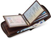 Kožená německá pánská peněženka se zapínáním  wild things only hnědá - 4