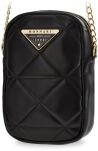 Monnari prošívaná crossbody kabelka elegantní postbag vertikální dámská taška na telefon - černá - 4