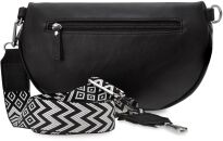 Dámská ledvinka z eko kůže s aztéckým páskem - černá - 2