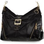 Monnari velká shopper s lakovanými prvky prostorná dámská kabelka s přezkou přes rameno - černá - 4