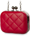 Večerní dámská prošívaná kabelka psaníčko červená - 2