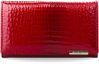 Elegantní lakovaná dámská peněženka červená - 2