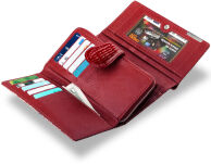 Elegantní lakovaná dámská peněženka červená - 5