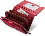 Elegantní lakovaná dámská peněženka červená - 6
