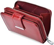 Kožená dámská peněženka jennifer jones lakovaná portmonka - červená - 3