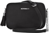 Klasická dámská kabelka Victoria&Co elegantní crossbody na řetízku - černá - 6