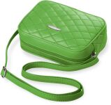 Prošívaná malá dámská kabelka zelená - 3