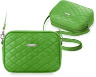 Prošívaná malá dámská kabelka zelená - 4