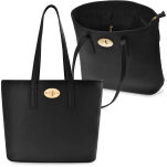 Klasická kabelka dámská na rameno shopper taška nákupní na zip s ozdobným zapínáním - 8