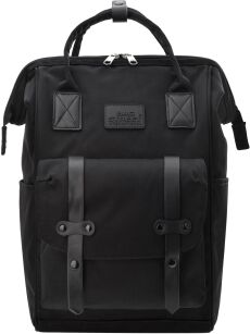 Městský školní batoh A4 pro práci na univerzitě, příruční 2v1 outdoor - černý