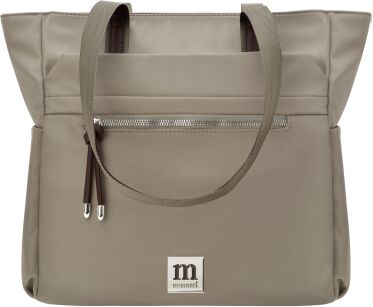 Monnari velká dámská kabelka shopper Monnari lehká na rameno s kapsami a zipem - khaki
