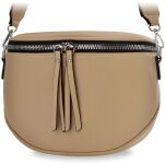 Dámská kabelka 2v1 crossbody a ledvinka z eko kůže - béžová - 3