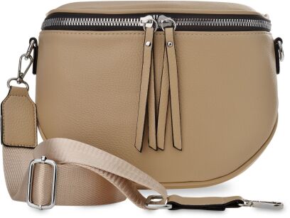 Dámská kabelka 2v1 crossbody a ledvinka z eko kůže - béžová