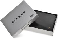 Pánská kožená peněženka Rovicky s RFID ochranou na karty – černá - 3