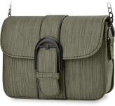 Retro crossbody kabelka s řetízkem a ozdobnou přezkou - zelená - 2