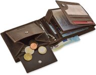 Prostorná kožená pánská peněženka always wild proti krádeži rfid secure - hnědá - 5