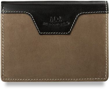 Dvoubarevná pánská peněženka pouzdro z přírodní kůže - béžová