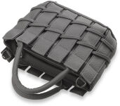 Krásná dámská kabelka kufřík do ruky i na rameno šedý - 3