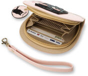 Unikátní peněženka-psaníčko s krásnou nášivkou a přívěškem sovy černá - 3